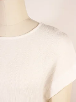 Porto Sabrina Pleated Top in White