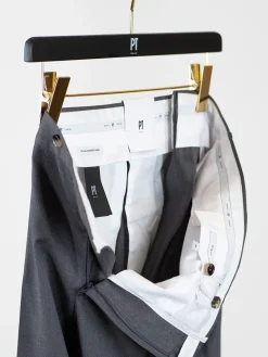 PT01 Estrato 120s Lux Wool Twill Trouser in Mid Grey Melange