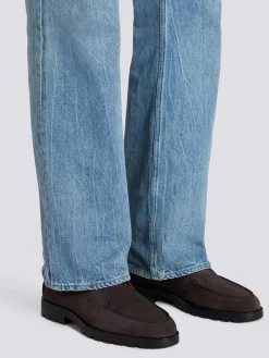Santoni Desert Lace Up Boot in Grey Suede