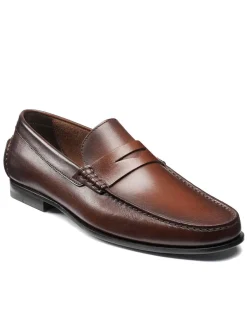 Santoni Ikangia Penny Loafer in Brown