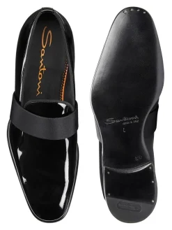 Santoni Isomer Formal Slip-On in Black Patent