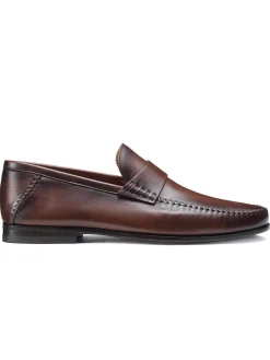 Santoni Paine Loafers in Brown