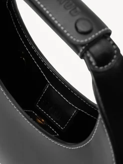 STAUD Mini Moon Bag in Black