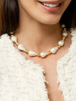 Sylvia Toledano Necklace Grace in Gold & Baroque Pearls
